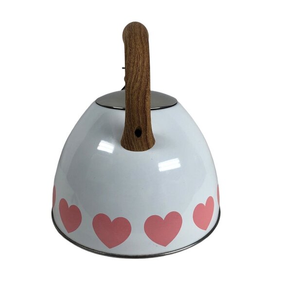 MasterClass Pink Heart Tea Kettle Whistling Stainless Steel Premium 2.6 QT - Picture 3 of 9